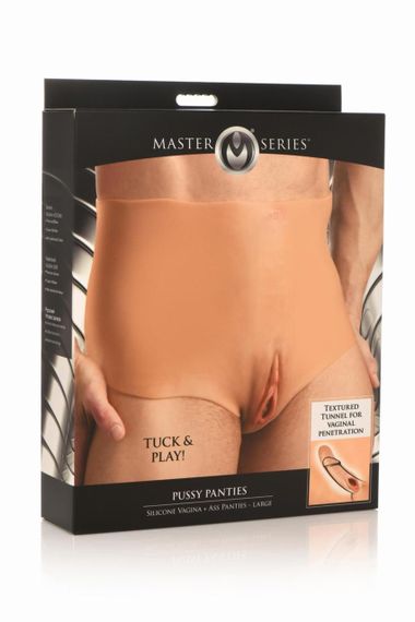 Накладна вагіна Master Series Silicone Vagina + Butt Panties — Large Sex Aura | Зображення 8