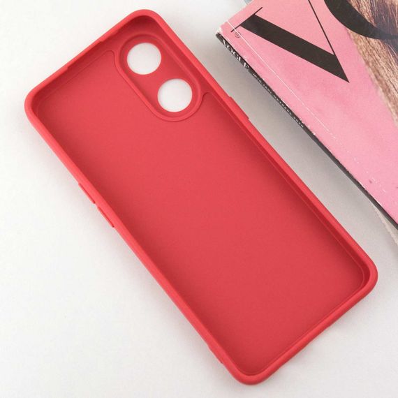 Силиконовый чехол Candy Full Camera для Oppo Reno 8 T 4G Красный / Camellia | Зображення 2