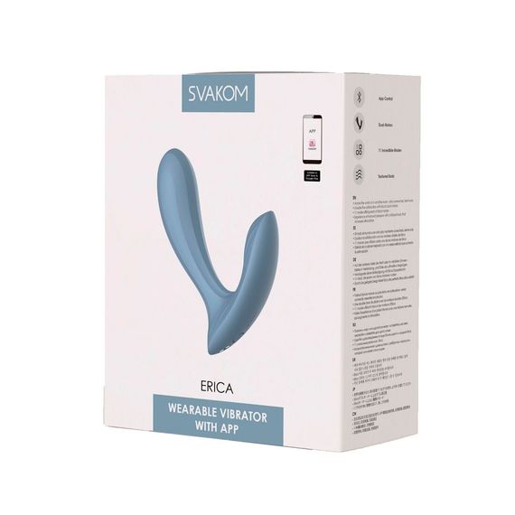 Смарт-вібратор в трусики Svakom Erica Dusty Blue, дуже гнучкий, 2 мотори | Зображення 7