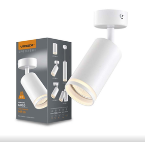 LED Світильник накладний під лампу GU10 поворотній білий VL-SPF05B-W Videx
