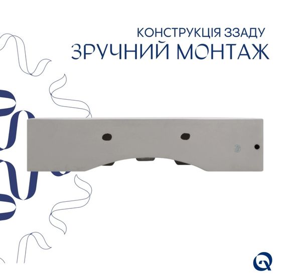 Раковина підвісна Qtap Nando LT 610х420х140 мм, White, прямокутна, без донного клапана QT12116146W | Зображення 3