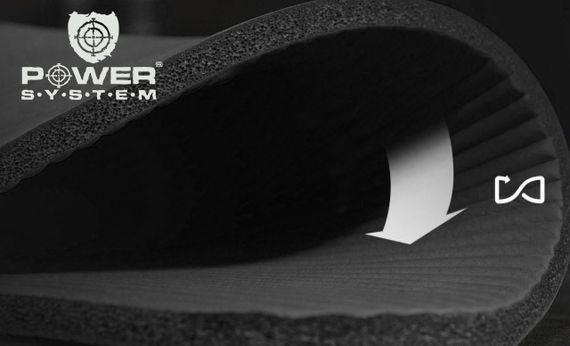 Килимок для йоги та фітнесу Power System PS-4017 NBR Fitness Yoga Mat Plus Black (180х61х1) | Зображення 7