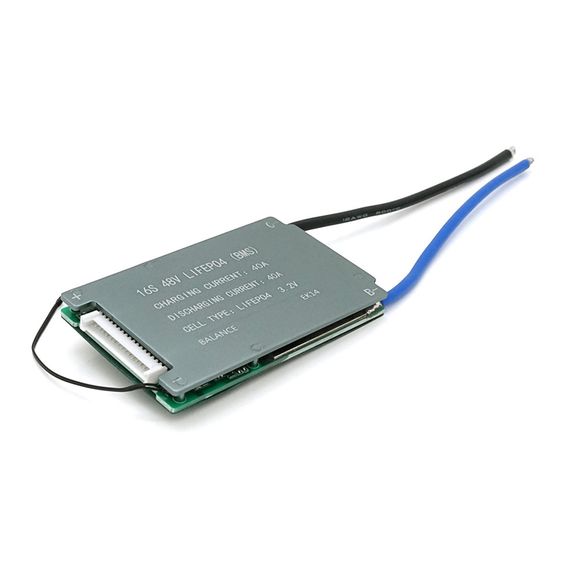 BMS плата Leiba LiFePo4 48V 16S 40A, алюмінієвий радіатор | Зображення 1