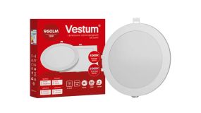 Круглий світлодіодний врізний світильник Vestum 12W 4000K 220V 1-VS-5104