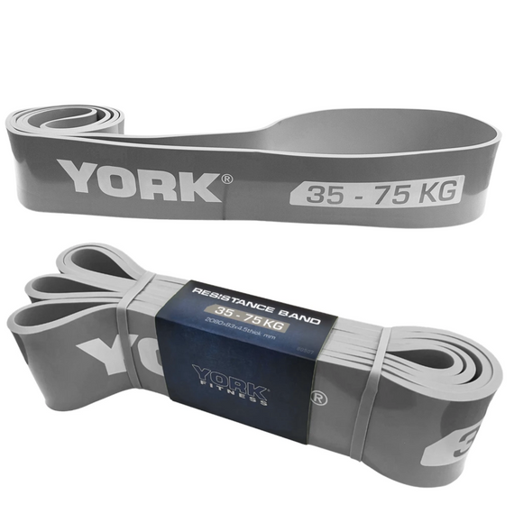 Резинка для фитнеса York 35-75кг - 2080x85x4,5 мм, серый | Зображення 6