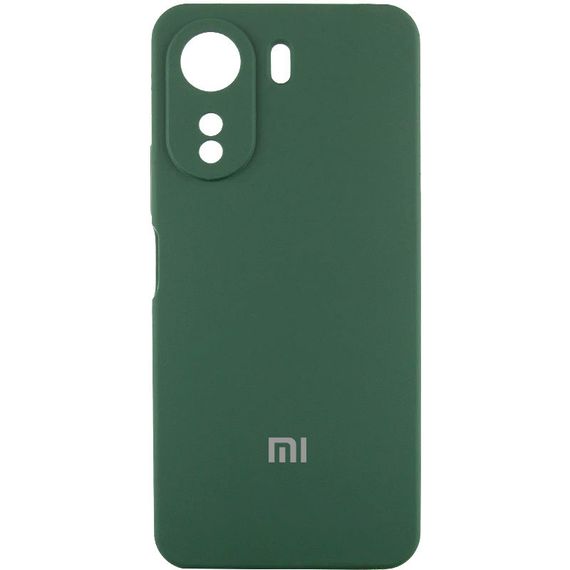 Чохол Silicone Cover Lakshmi Full Camera (AA) with logo для Xiaomi Redmi 13C / Poco C65 Зелений / Dark green