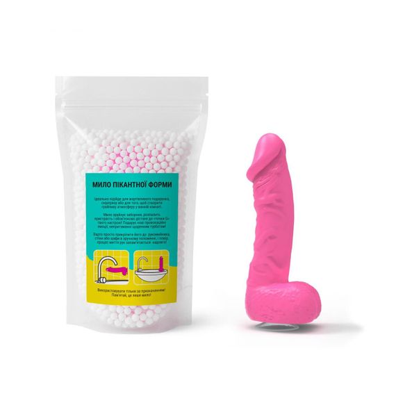 Крафтове мило-член із присоскою Чистий Кайф LARGE Pink, натуральне sexstyle | Зображення 3