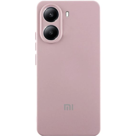 Чехол Silicone Cover Lakshmi Full Camera (AA) with logo для Xiaomi Poco X7 Pro Розовый / Pink Sand