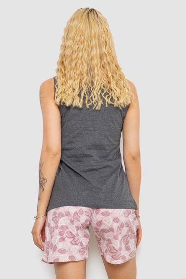 Пижама женская с принтом, цвет серый, 243R9624 | Зображення 3