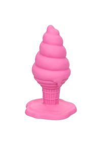 Анальна пробка у формі морозива з присоскою CalExotics Yum Bum Ice Cream Cone, рожева, 9,5 × 4,5 Sex Aura