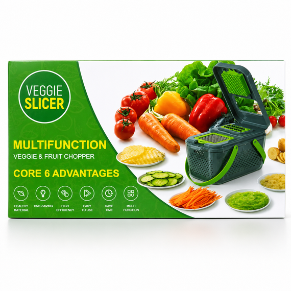 Овочерізка Мультислайсер vegetable cutter / Мультислайсер для овочів та фруктів / Механічний ручний подрібнювач | Зображення 2