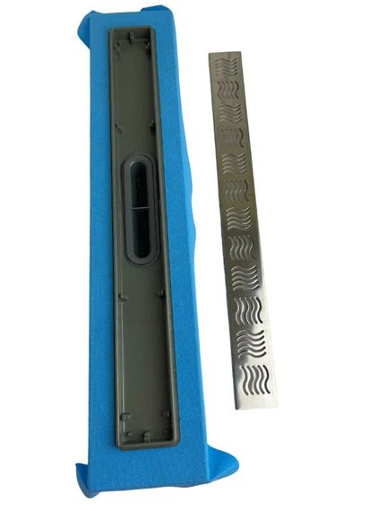 Душевой канал с горизонтальным фланцем Maxiflow Standart Line 60 см решетка Волна 4022.TY050K.060.1 | Зображення 4