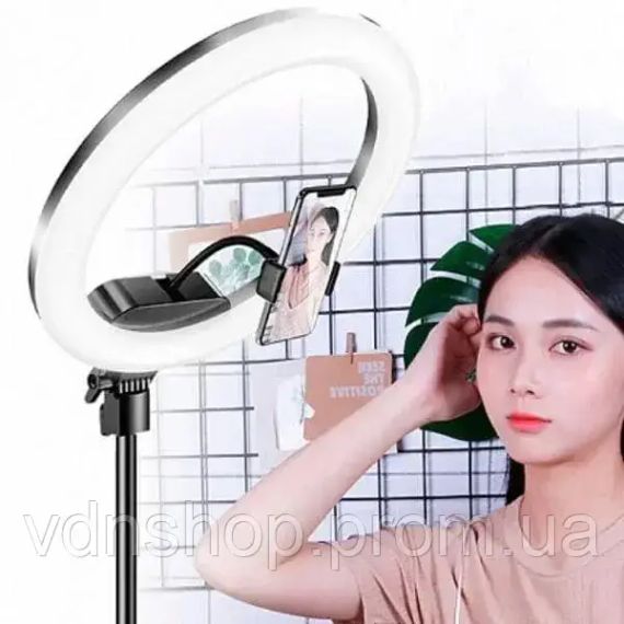 Кільцева LED лампа 30 см з тримачем для телефону / Студійне світло