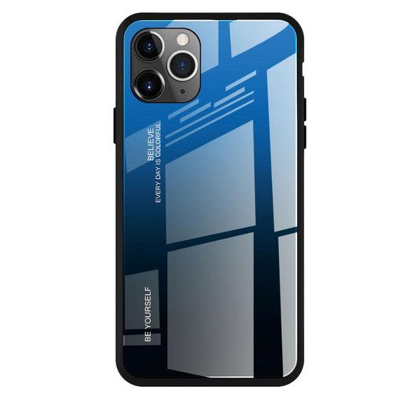 Чехол бампер Primolux Gradient Glass для Apple iPhone 11 Pro - Blue | Зображення 1