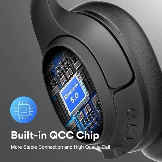 Бездротові навушники Eksa Telecom H6 з мікрофоном та шумозаглушенням (Black) | Зображення 4