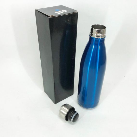 Туристический термос бутылка UNIQUE UN-1022 500мл для холодных и горячих напитков из стали. VQ-674 Цвет: синий