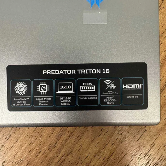 Ноутбук Acer Predator Triton PT16-51 2K 240Hz i7 13700H 16Gb SSD 1Tb RTX 4070 Б/В | Зображення 7