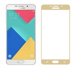 Full Cover защитное стекло для Samsung Galaxy A3 2016 (A310) - Gold