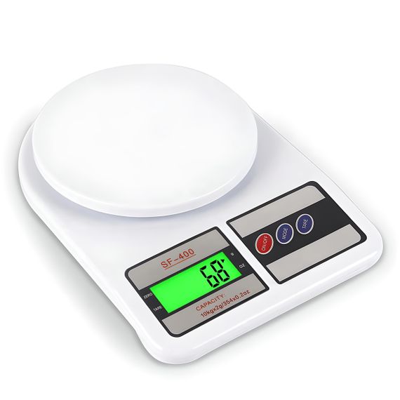 Весы кухонные с подсветкой UChef SF-400, электронные весы для кухни до 10 кг, Белые (1291) | Зображення 1