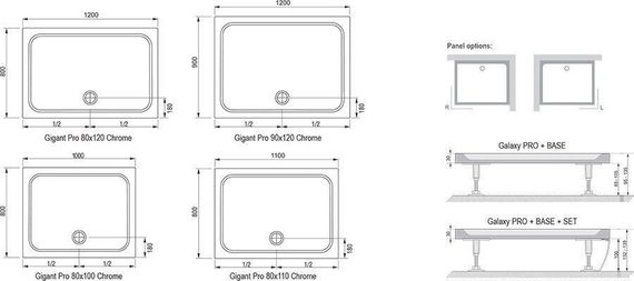 Душовий піддон Ravak GIGANT PRO 120x90 CHROME Білий | Зображення 2