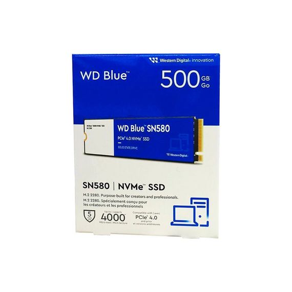 Накопичувач SSD M.2 2280 500GB SN580 Blue WD (WDS500G3B0E) | Зображення 3