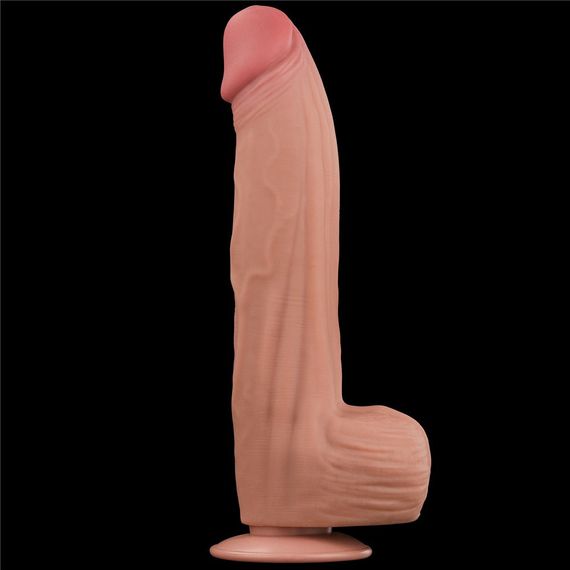Фалоімітатор 12'' King Sized Sliding Skin Dual Layer Dong Sex Aura | Зображення 2