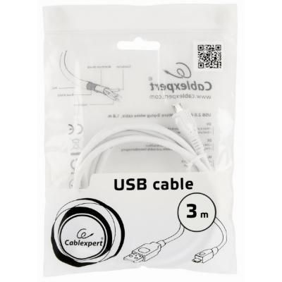 Дата кабель Cablexpert USB 2.0 AM to Micro 5P 3.0m (CCP-mUSB2-AMBM-W-10) | Зображення 3