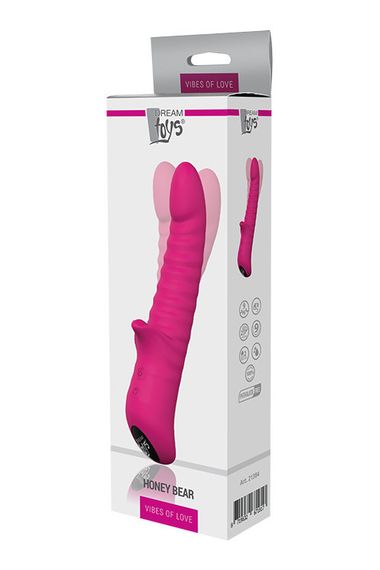 Подвійний вібратор Dream Toys Vibes Of Love Honey Bear Magenta рожевий Sex Aura | Зображення 4