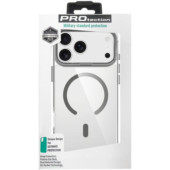 Чохол TPU Space Case Apex with MagSafe для Apple iPhone 17 Pro (6.3") Grey | Зображення 4