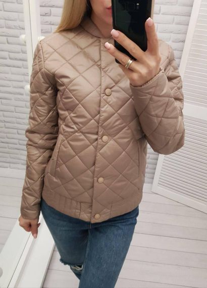 Куртка з ефектом стьобання, арт.310, кава з молоком | Зображення 7