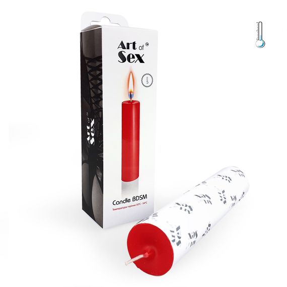 Червона воскова свічка Art of Sex size M 15 см низькотемпературна | Зображення 1