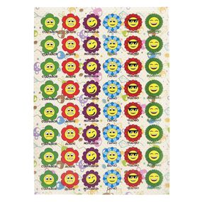 Оценивающая наклейка Цветы KT23082503, 1 лист, 48 наклеек