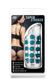 Мастурбатор вагіна з намистинами всередині Blush M For Men Super Stroker Clear, прозорий Sex Aura