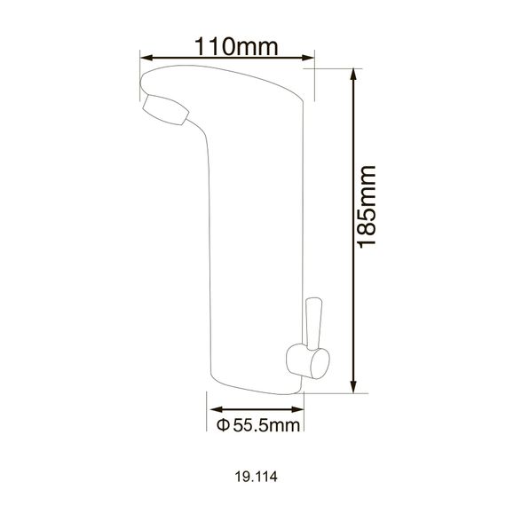 Змішувач сенсорний для умивальника HOTEC 19.114-DC/AC | Зображення 1