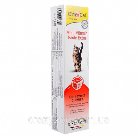 Паста для котів GimCat Multi-Vitamin Paste Extra мулітівітамінна 200 г 01898 | Зображення 1