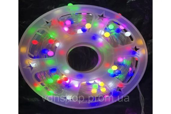 Гірлянда на котушці, від мережі, Buble 50м, 8 режимів, Мультик/ Світлодіодна гірлянда на ялинку | Зображення 3