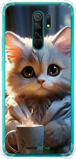 Чохол на Xiaomi Redmi 9 Білий кіт "5646sp-2019-2448"