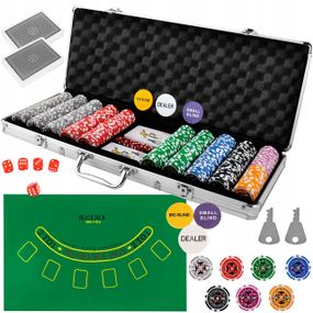 Покерний набір 500 жетонів із номіналом у валізі HQ 23529