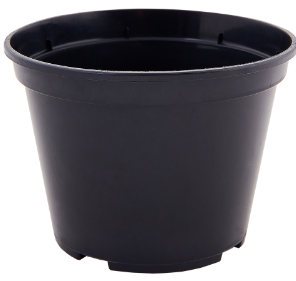 Вазон для розсади 18*13,5см 2,4л круглий чорний Алеана