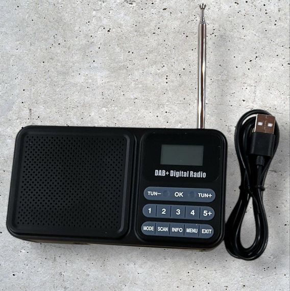 Портативное DAB-радио, FM, Bluetooth, USB, TF, AUX, с аккумулятором 2000 мАч и солнечная панель | Зображення 7