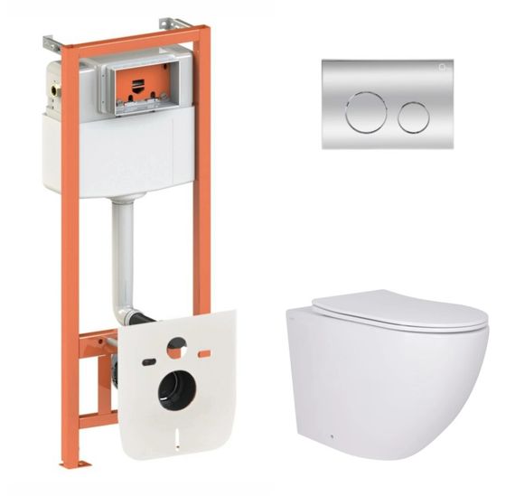 Набір Qtap Nest 4 в 1 підвісний унітаз Robin Ultra Quiet 520x365x365 + комплект інсталяції QT13332381AW47501