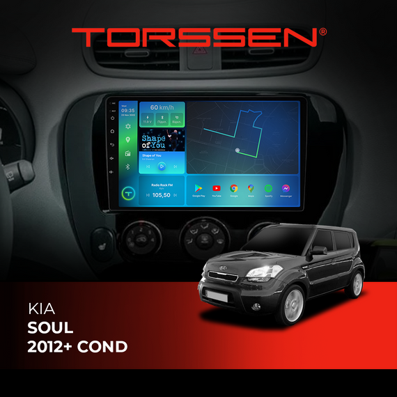 Штатна магнітола Torssen Kia Soul 2012+ cond F9464 4G Carplay DSP