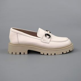 Лофери жіночі шкіряні 589565 Молочні 36 37 38 39 40 41