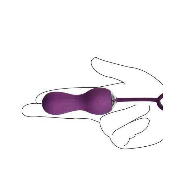 Вагинальные шарики с вибрацией Funny Egg розовый | Зображення 4