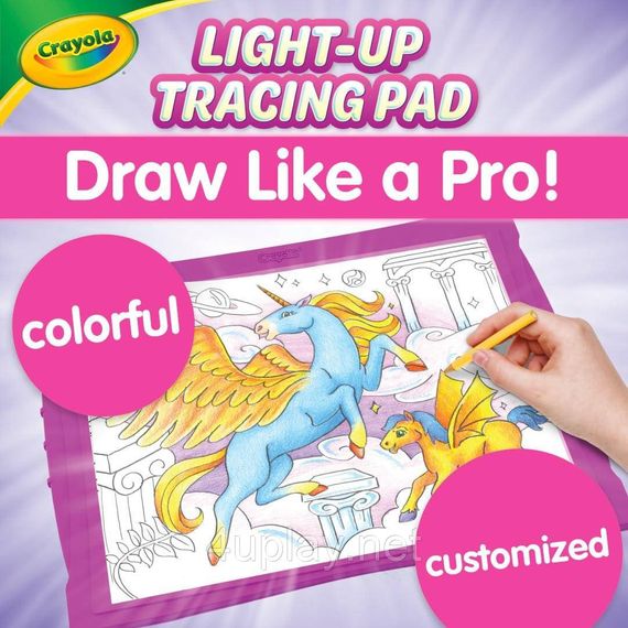 Доска с подсветкой Крайола Оригинал Crayola Light Up Tracing Pad Pink для рисования и копирования розовая | Зображення 4