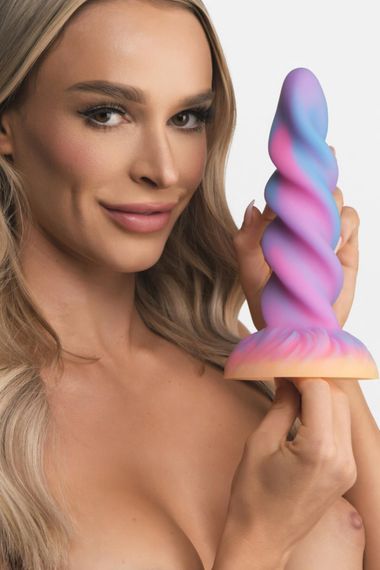 Фентезійний фалоімітатор Creature Cocks Glow-in-the-Dark Unicorn Dildo, світиться в темряві, 20,6 см | Зображення 5
