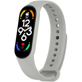 Силиконовый ремешок для Xiaomi Mi Band 7/6/5/4/3 Серый / Light Grey