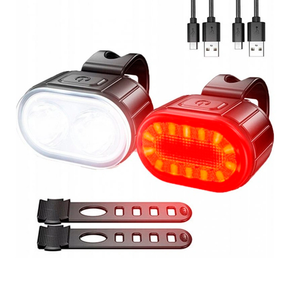 Велосипедный фонарь с задним габаритом ZH-078, 2LED, 14SMD, АКБ Li-Ion, ЗУ Type-C