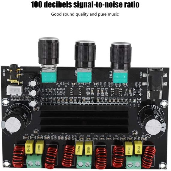 Усилитель звука в Корпусе XH-M574 TPA3116D2 50Вт*2 + 100Вт 2.1 DC 8-24В | Зображення 2