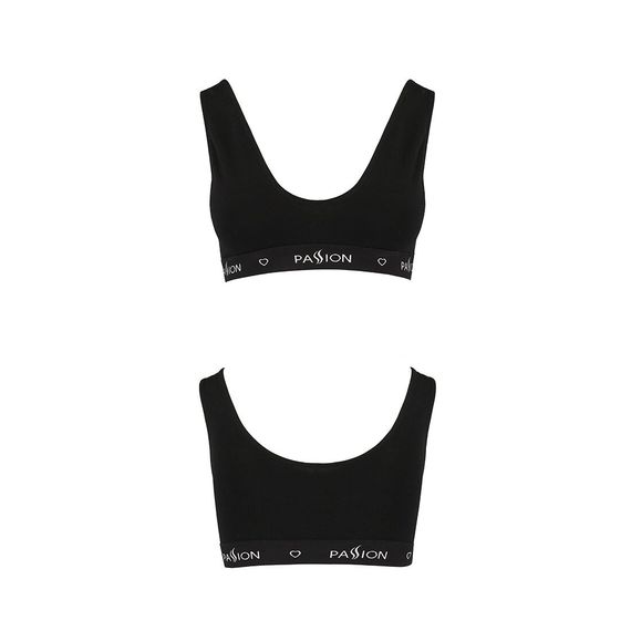 Спортивный топ с широкой резинкой Passion PS004 TOP XL, black | Зображення 4